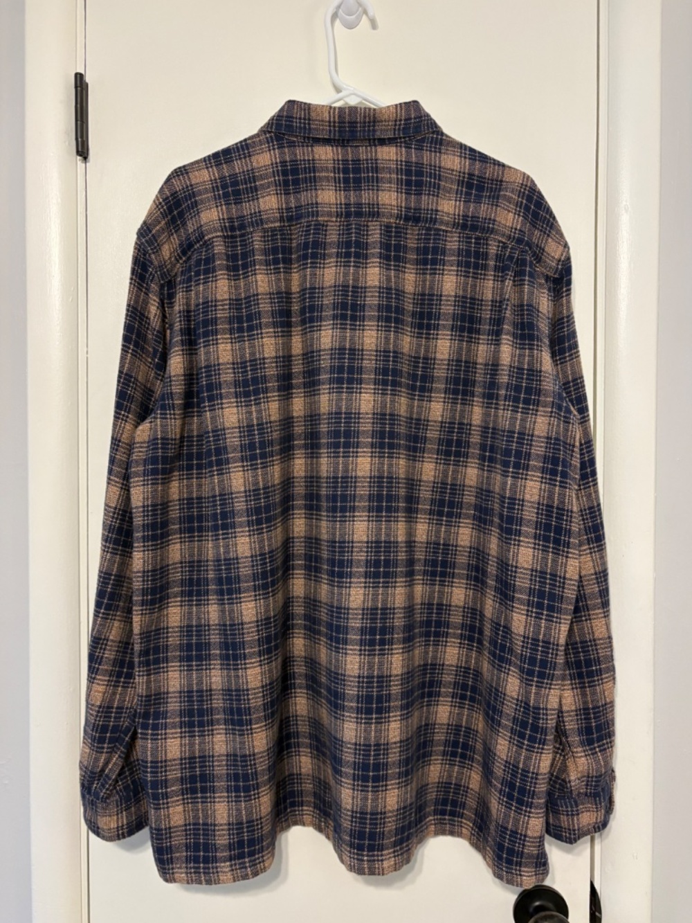 Patagonia #53947 Men's Blue/Tan Plaid Fjord Flannel Button-Front Shirt XXL/2XL - Picture 4 of 11